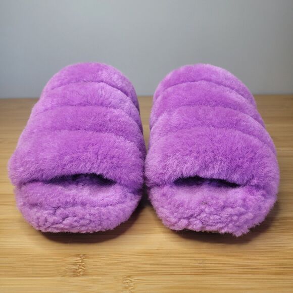 ugg fluff yeah slides Womens Size 6 Youth 4 Berrylicious Purple comfy lounge - Picture 2 of 9